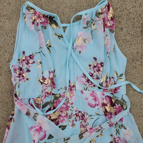 Poppies and Roses Spring Midi Dress sz 12 - Picture 5 of 5